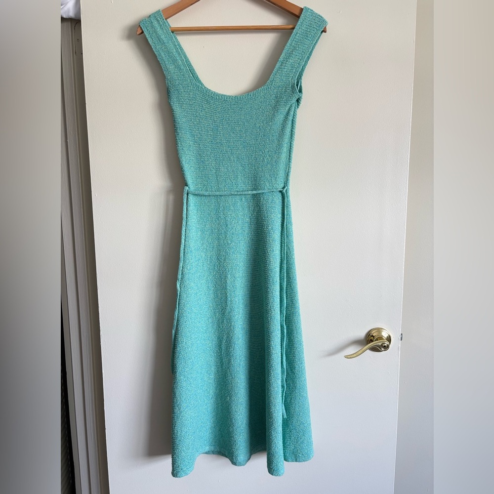 ZARA Textured Knit Belted Dress